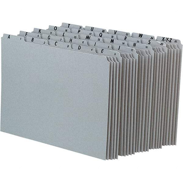 Pendaflex - 8-1/2 x 11" 25 Tabs, Unpunched, Preprinted Numeric Divider - Gray - Best Tool & Supply