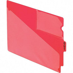 Pendaflex - 8-1/2 x 11" 50 Tabs, Unpunched, End Tab Out Guides with Pockets - Red - Best Tool & Supply