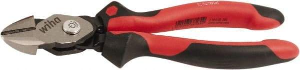 Wiha - 8" OAL, 0.138" Capacity, Cutting Pliers - 0.9" Jaw Length x 0.9" Jaw Width, Soft Grip Handle - Best Tool & Supply