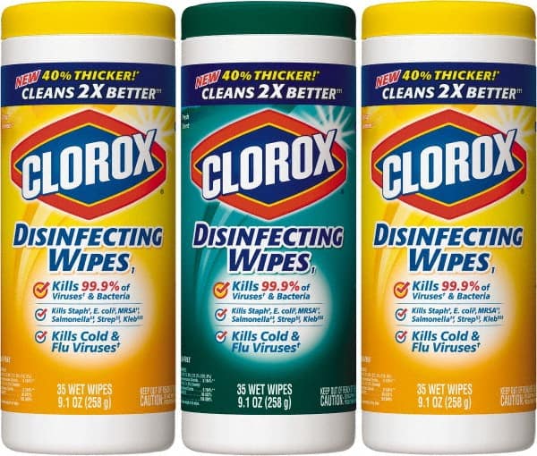 Pre-Moistened Disinfecting Wipes Canister, 8″ x 7″ Sheet Size, White