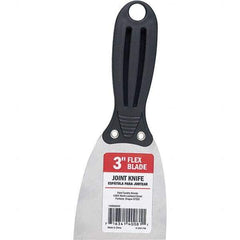 Purdy - 3" Wide Chisel Edge Blade Stainless Steel Joint Knife - Flexible, Straight Plastic Handle, 6" OAL - Best Tool & Supply