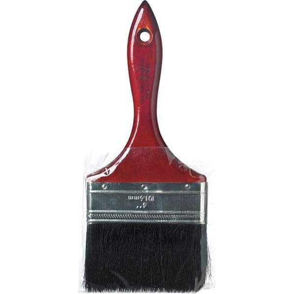 Rubberset - 4" Flat Hog Chip Brush - Wood Beavertail Handle - Best Tool & Supply