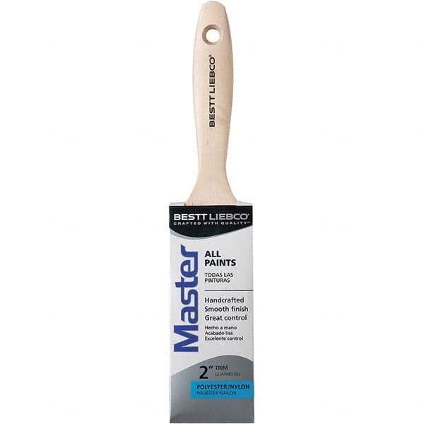 Bestt-Liebco - 2" Flat Nylon/Polyester Trim Brush - Wood Beavertail Handle - Best Tool & Supply