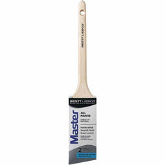 Bestt-Liebco - 2" Angled Nylon/Polyester Sash Brush - Wood Rattail Handle - Best Tool & Supply