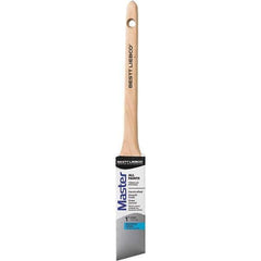 Bestt-Liebco - 1" Angled Nylon/Polyester Sash Brush - Wood Rattail Handle - Best Tool & Supply