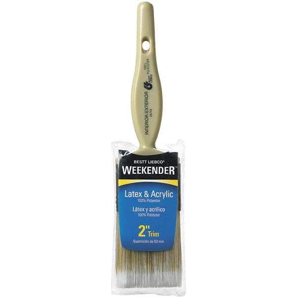 Bestt-Liebco - 2" Flat Synthetic Trim Brush - Wood Kaiser Handle - Best Tool & Supply