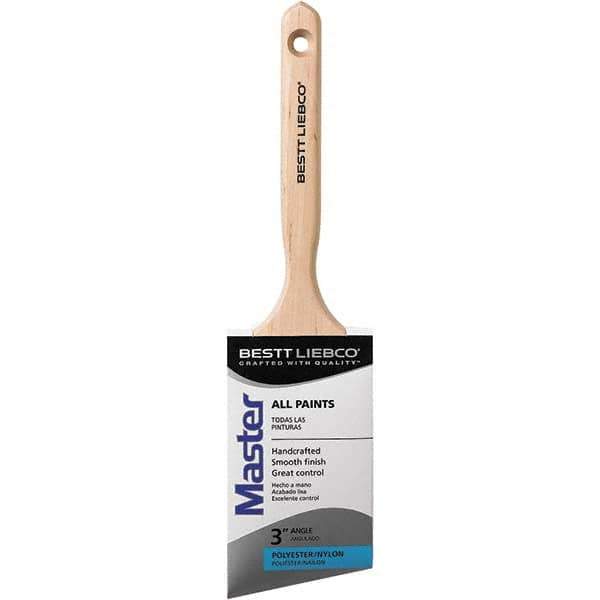 Bestt-Liebco - 3" Flat Nylon/Polyester Trim Brush - Wood Beavertail Handle - Best Tool & Supply