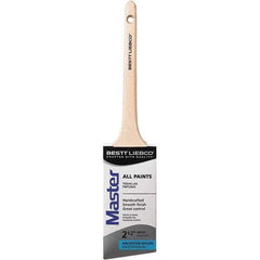 Bestt-Liebco - 2-1/2" Angled Nylon/Polyester Sash Brush - Wood Rattail Handle - Best Tool & Supply