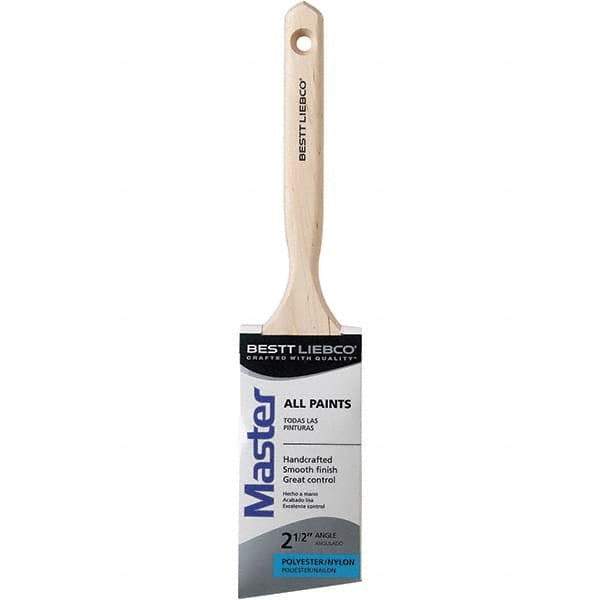 Bestt-Liebco - 2-1/2" Angled Nylon/Polyester Sash Brush - Wood Long Sash Handle - Best Tool & Supply