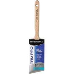 Bestt-Liebco - 2-1/2" Angled Nylon/Polyester Sash Brush - Wood Long Sash Handle - Best Tool & Supply