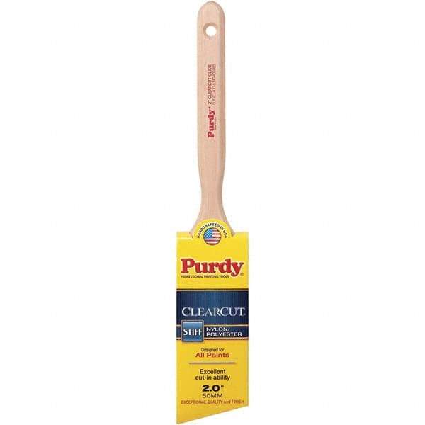 Purdy - 2" Angled Nylon/Polyester Trim Brush - Wood Fluted Handle - Best Tool & Supply