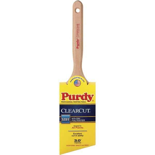 Purdy - 3" Angled Nylon/Polyester Trim Brush - Wood Fluted Handle - Best Tool & Supply