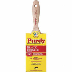 Purdy - 3" Flat Hog Wall Brush - 3-3/8" Bristle Length, 3-3/8" Wood Beavertail Handle - Best Tool & Supply