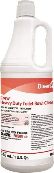 Diversey - 32 oz Squeeze Bottle Liquid Toilet Bowl Cleaner - Mint Scent, Nonacidic, Toilets - Best Tool & Supply