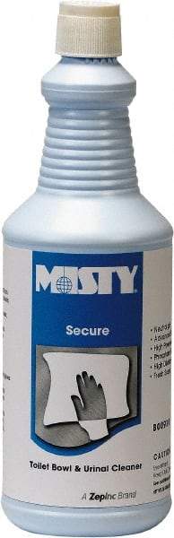 Misty - 32 oz Bottle Liquid Toilet Bowl Cleaner - Mint Scent, Disinfectant, Nonacidic, Toilets - Best Tool & Supply