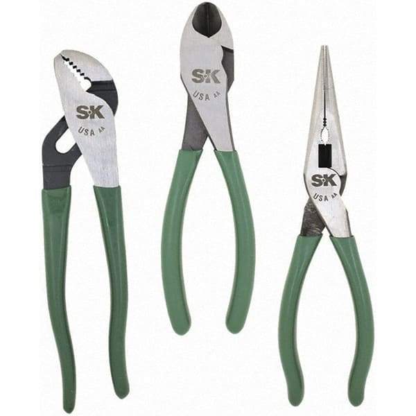 SK - Plier Sets - 3PC 8"LN 10"T/G 8"HD PUMP PLIER SET - Best Tool & Supply