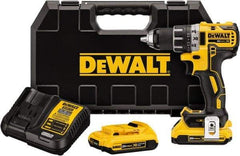 DeWALT - 20 Volt 1/2" Chuck Mid-Handle Cordless Drill - 0-500 & 0-2000 RPM, Keyless Chuck, Reversible, 2 Lithium-Ion Batteries Included - Best Tool & Supply