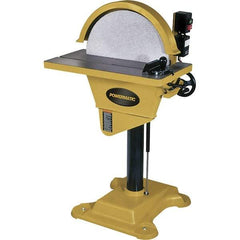 Jet - 20" Diam, 1,720 RPM, Single Phase Disc Sanding Machines - 10-1/2" Long Table x 27-1/2" Table Width, - Best Tool & Supply