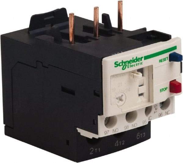 Schneider Electric - 3 Pole, NEMA Size 0-1, 16 to 24 Amp, 690 VAC, Thermal NEMA Overload Relay - Trip Class 20, For Use with LC1D18, LC1D25, LC1D32 and LC1D38 - Best Tool & Supply