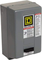 Square D - 110 Coil VAC at 50 Hz, 120 Coil VAC at 60 Hz, 9 Amp, Nonreversible Enclosed Enclosure NEMA Motor Starter - 1/3 hp at 1 Phase, 1 Enclosure Rating - Best Tool & Supply