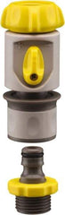 Nelson - 3/4-8 Garden Hose Coupler & Connector Set with Built-In Valve - Plastic, Female & Male Connector - Best Tool & Supply