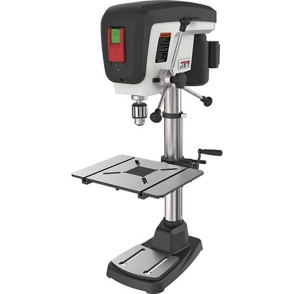 Jet - 15" Swing, Step Pulley Drill Press (Woodworking) - 16 Speed, 3/4 hp, Single Phase - Best Tool & Supply