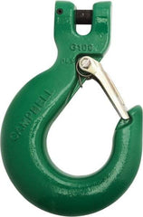 Campbell - 3/4" Chain Diam, 100 Chain Grade Clevis Hook - 35,300 Lb Capacity, 55/64" ID, 55/64" Pin Diam, 2-23/64" Hook Throat - Best Tool & Supply