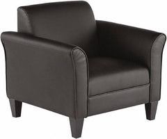 ALERA - Black Leather Guest Chair - 35" Wide x 32" High - Best Tool & Supply