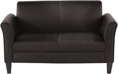 ALERA - Black Leather Guest Sofa - 55-1/2" Wide x 32" High - Best Tool & Supply