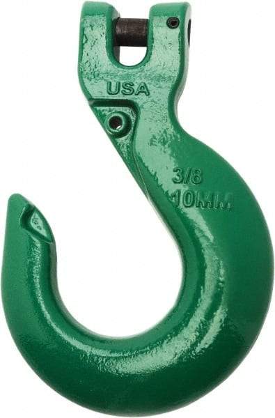 Campbell - 1/2" Chain Diam, 100 Chain Grade Clevis Hook - 15,000 Lb Capacity, 39/64" ID, 39/64" Pin Diam, 1-11/16" Hook Throat - Best Tool & Supply