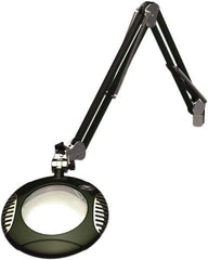 O.C. White - 43 Inch, Spring Suspension, Clamp on, LED, Racing Green, Magnifying Task Light - 8 Watt, 7.5 and 15 Volt, 2x Magnification, 6 Inch Long - Best Tool & Supply