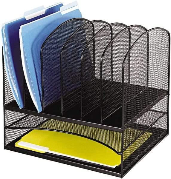 Safco - Black Combination File Sorter - Steel, Mesh - Best Tool & Supply