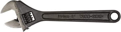 Irwin - 1-1/8" Jaw Capacity, 8" Standard Adjustable Wrench - Chrome Vanadium Steel, Black Finish - Best Tool & Supply