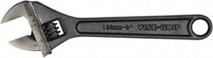 Irwin - 1" Jaw Capacity, 6" Standard Adjustable Wrench - Chrome Vanadium Steel, Black Finish - Best Tool & Supply