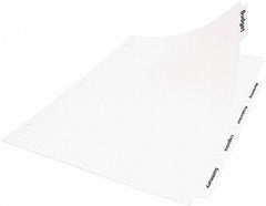 Office Essentials - 11 x 8 1/2" 1 to 5" Label, 5 Tabs, 3-Hole Punched, Customizable Divider - White - Best Tool & Supply