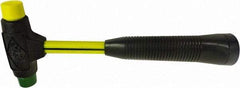 NUPLA - 7/8 Lb Head 1" Face Composite Dead Blow Replaceable Tip Sledge Hammer - 11-1/2" OAL, Fiberglass Handle - Best Tool & Supply