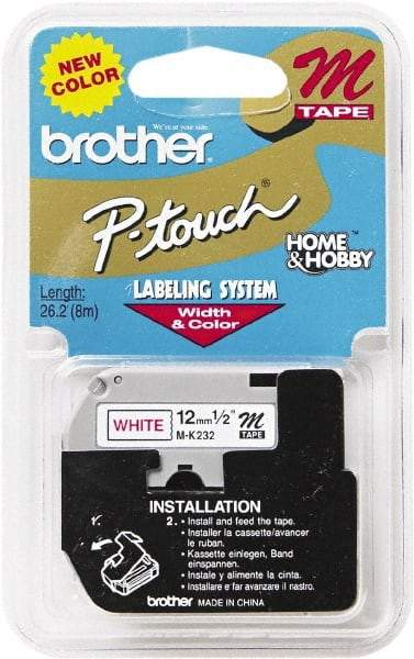 Brother - 1/2" Wide, White Tape Cassette - For Label Maker - Best Tool & Supply