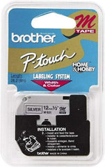 Brother - 1/2" Wide, Silver Tape Cassette - For Label Maker - Best Tool & Supply