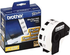 Brother - 1/2" Wide x 1/2" Long, White Paper Multi-Purpose Label - For Label Maker - Best Tool & Supply