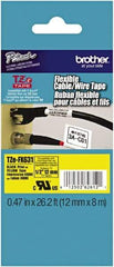 Brother - 1/2" Wide, Yellow Tape Cassette - For Label Maker - Best Tool & Supply