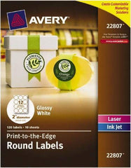 AVERY - 2" Wide x 2" Long, White Paper Multi-Purpose Label - For Laser/Inkjet Printers - Best Tool & Supply