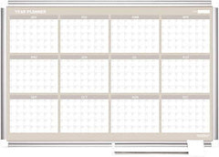 MasterVision - 36" High x 48" Wide Magnetic Dry Erase Calendar - Steel - Best Tool & Supply