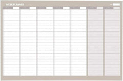 MasterVision - 24" High x 36" Wide Magnetic Dry Erase Calendar - Steel - Best Tool & Supply