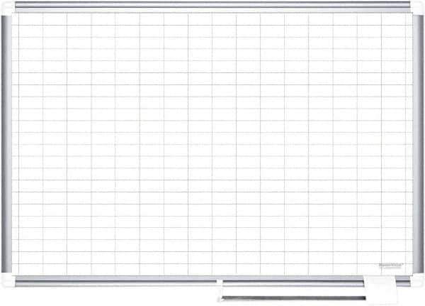 MasterVision - 48" High x 72" Wide Magnetic Dry Erase Calendar - Porcelain/Steel - Best Tool & Supply