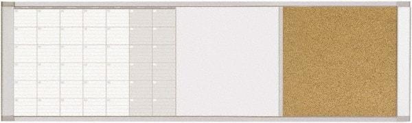 MasterVision - 18" High x 48" Wide Combination, Bulletin/Magnetic Dry Erase - Steel - Best Tool & Supply