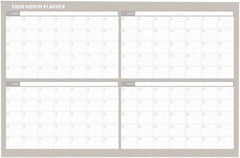 MasterVision - 24" High x 36" Wide Magnetic Dry Erase Calendar - Steel - Best Tool & Supply