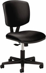 Hon - 40" High Task Chair - 25" Wide x 25-3/4" Deep, Leather Seat, Black - Best Tool & Supply