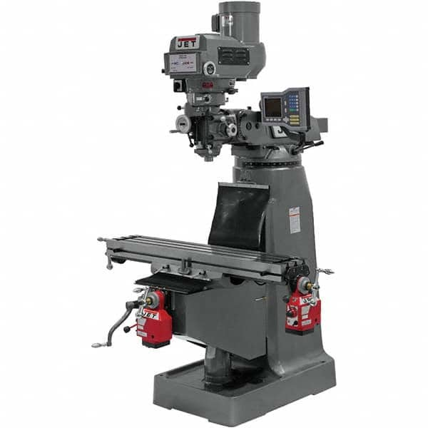 Jet - 49 x 9" 230V Variable Speed Pulley Control 3 Phase Knee Milling Machine - Best Tool & Supply