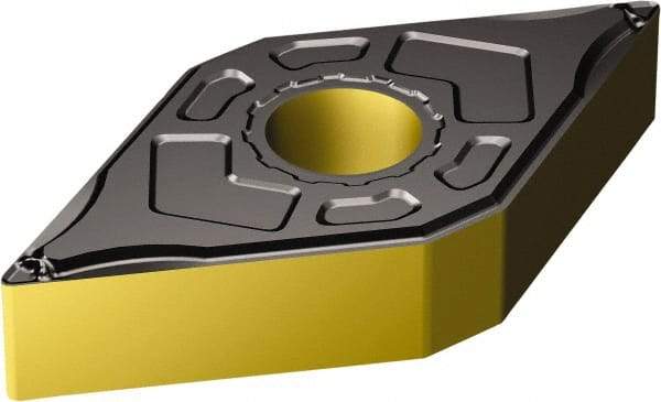 Sandvik Coromant - DNMG431 LC Grade 4325 Carbide Turning Insert - TiCN/Al2O3/TiN Finish, 55° Parallelogram, 1/2" Inscr Circle, 3/16" Thick, 1/64" Corner Radius - Best Tool & Supply