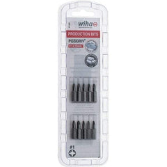 Wiha - 1/4" Drive, Pozidriv Screwdriver Bit - 1" OAL - Best Tool & Supply